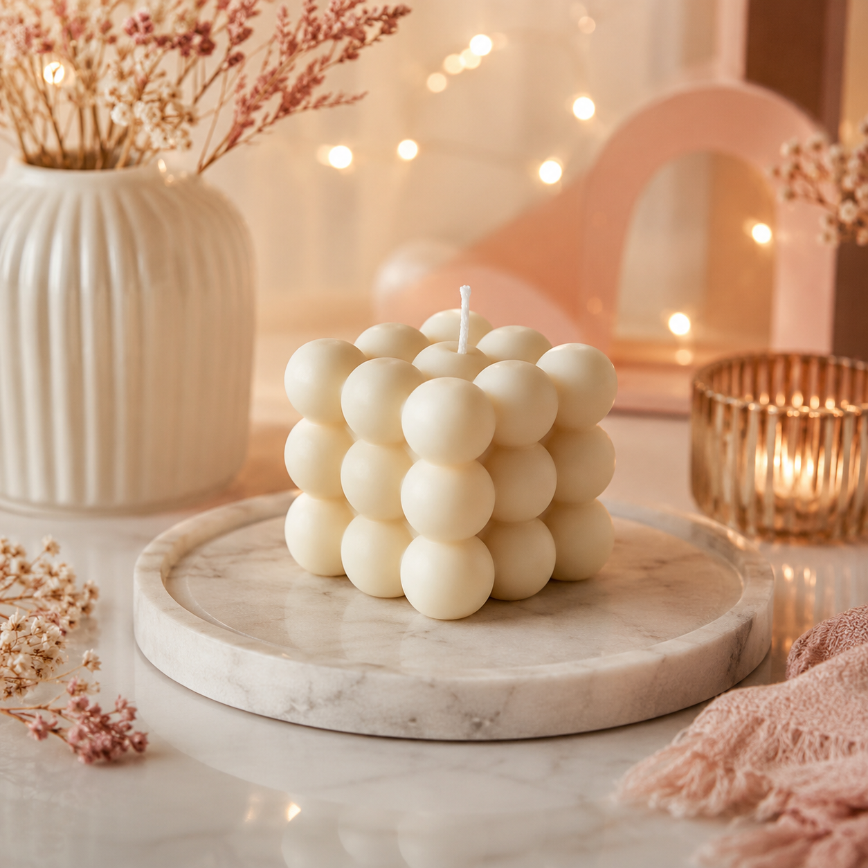 Bubble Cube Candle